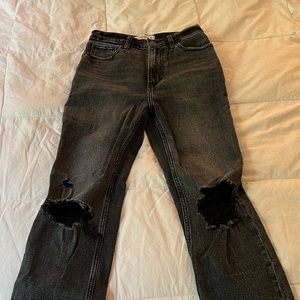 Abercrombie Straight Ankle Ultra High Rise Jean